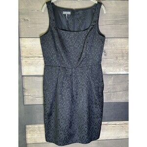 Kristen Davis SZ 12 Retro Style Sleeveless Black Midi Dress Pockets